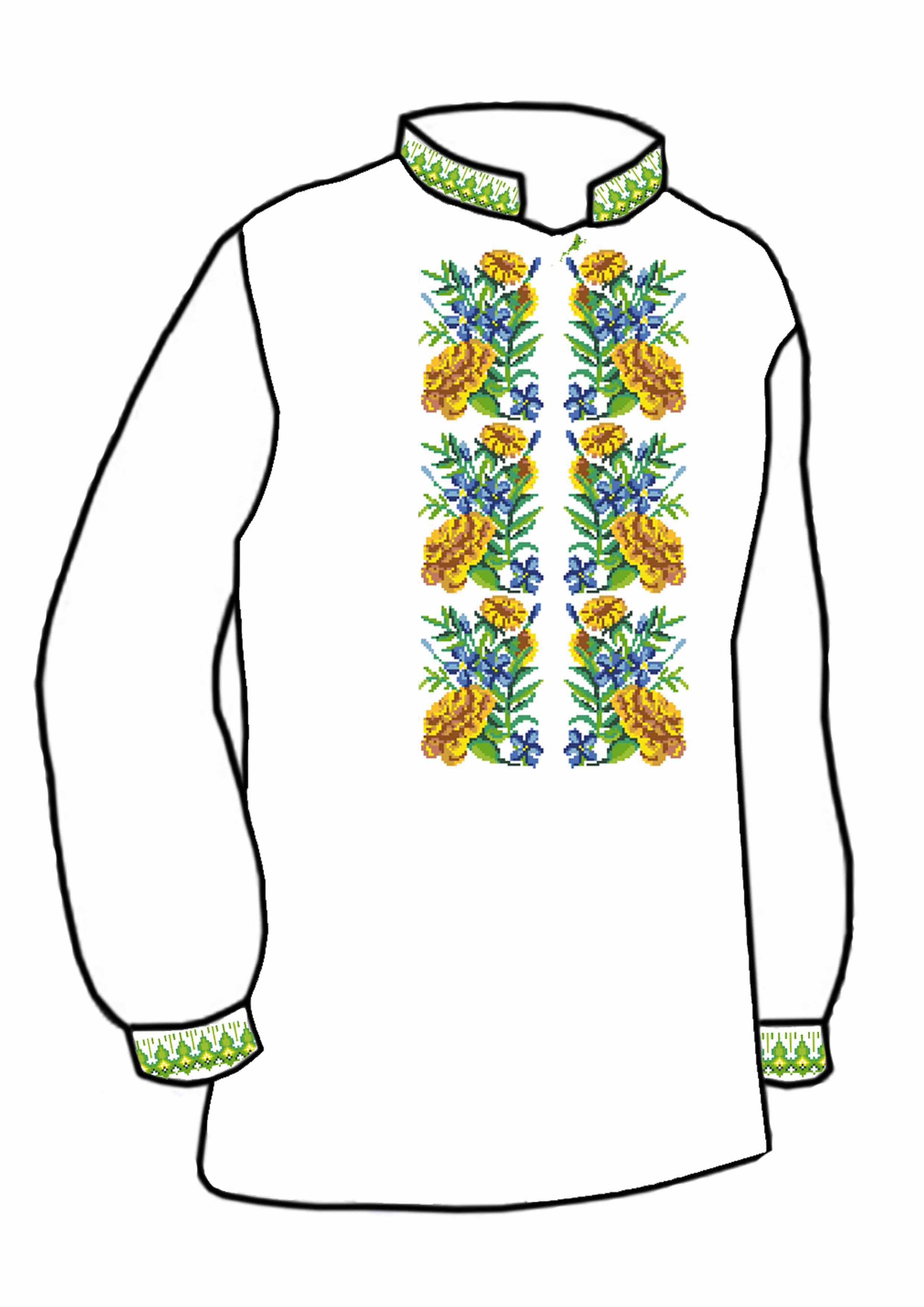 Заготовка для вишивки нитками або бісером/сорочка чоловіча не пошита СЧД-176 домоткане полотно Заготовка для вишивки нитками або бісером/сорочка чоловіча не пошита СЧД-176 домоткане полотно