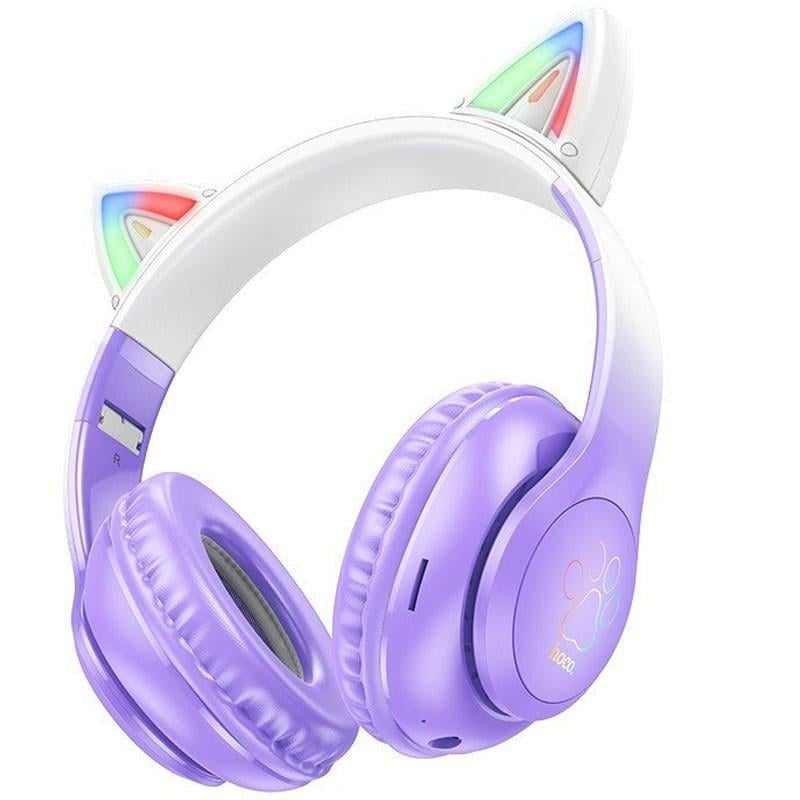 Наушники накладные W42 Cat с кошачьими ушками Purple grape (00000066174_3)