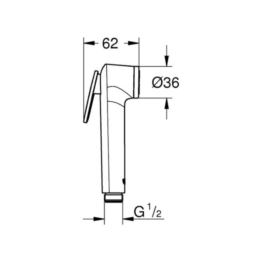 Смеситель для гигиенического душа Grohe BauLoop скрыт 111042 Хром (111326) - фото 8