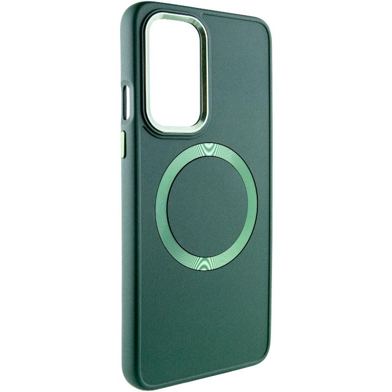 Противоударный TPU Чехол Bonbon Metal Style with MagSafe для OnePlus 9 Зеленый / Army Green