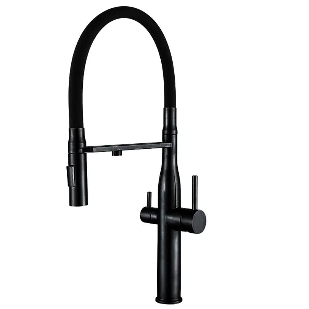 Смеситель кухонный MIXXUS VTM-021 с выходом для питьевой воды с силиконовым изливом (333524)