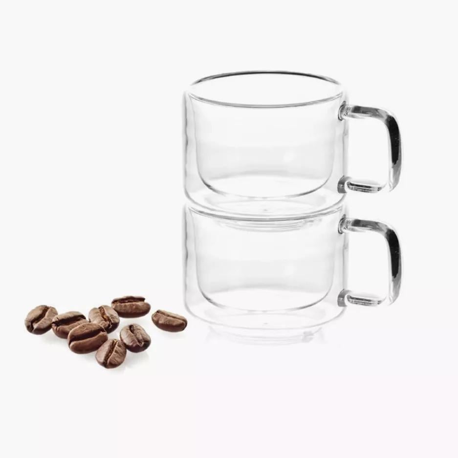 Набор чашек с двойными стенками DUKA SVEN 65 мл 2 шт. Прозрачный (1217084) - фото 2