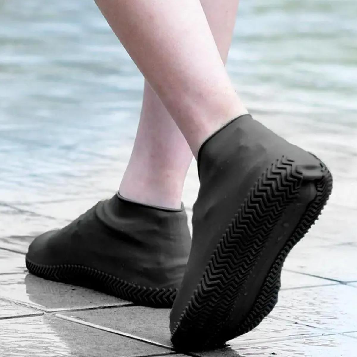 Бахилы силиконовые на обувь Waterproof Silicone Shoe Cover от воды и грязи M - фото 2