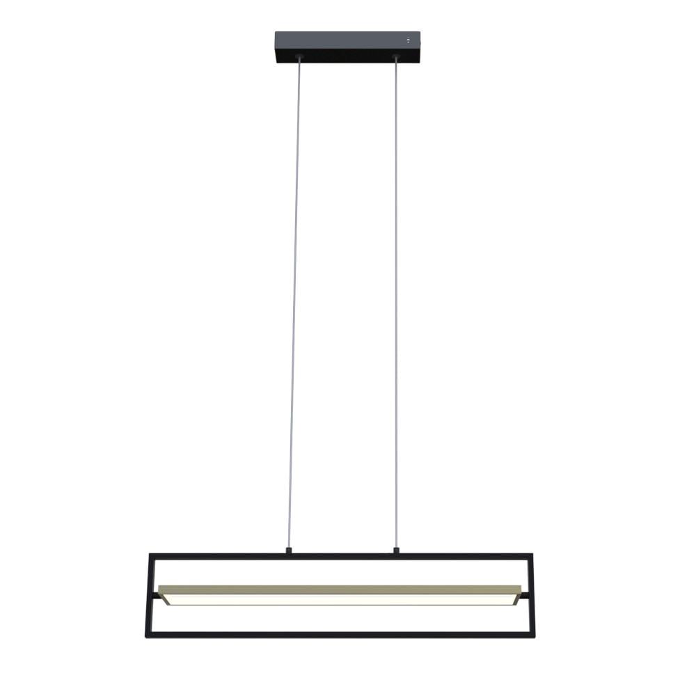 Светильник Violux LED smart PRADA-P с пультом 90W 3000-5000K IP20 прямоугольник Черно-золотой (220745)