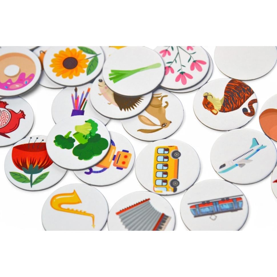 Настільна гра УМНЯШКА Дитяче Лото Асоціації 6 полів 84 фішки 20х5х15 см від 5 років Лавандовий (SR-113-N-1168) - фото 4 Настільна гра УМНЯШКА Дитяче Лото Асоціації 6 полів 84 фішки 20х5х15 см від 5 років Лавандовий (SR-113-N-1168) - фото 4