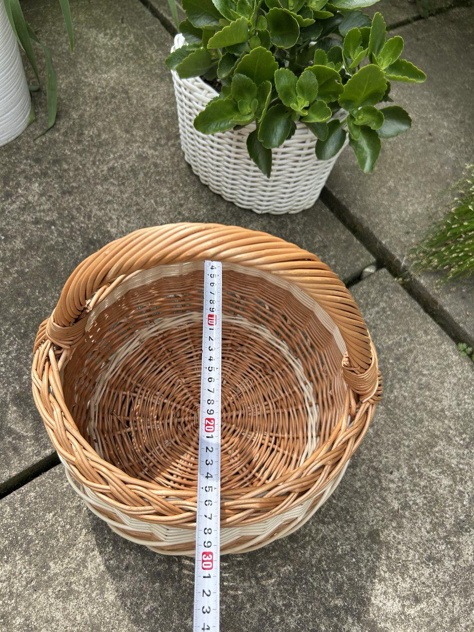 Корзина плетеная Сімейний Затишок из лозы ручная работа Белый/Коричневый - фото 4 Корзина плетеная Сімейний Затишок из лозы ручная работа Белый/Коричневый - фото 4