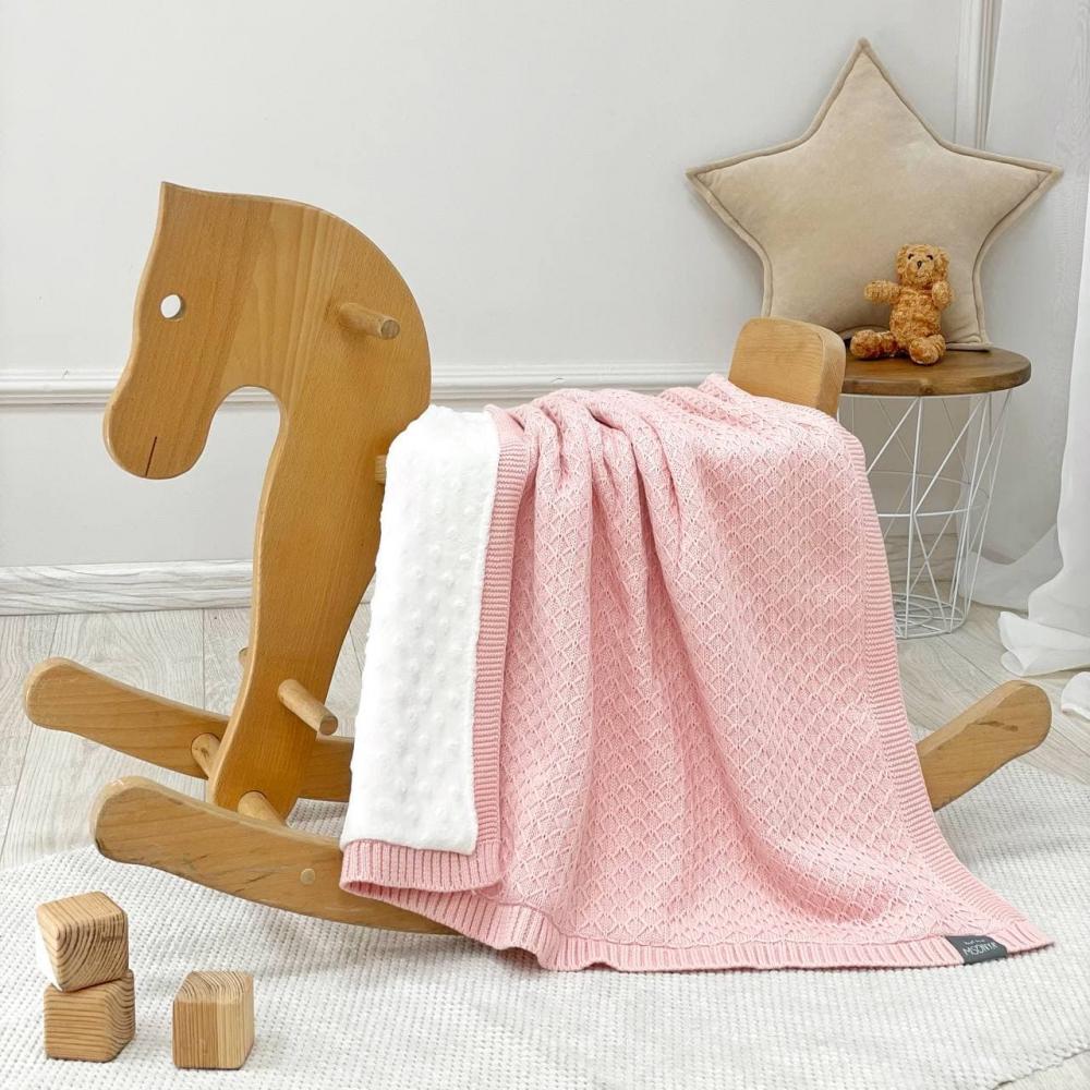 Плед-одеяло детское WellSoft Ромб мелкий 80х100 см Персик (937908)