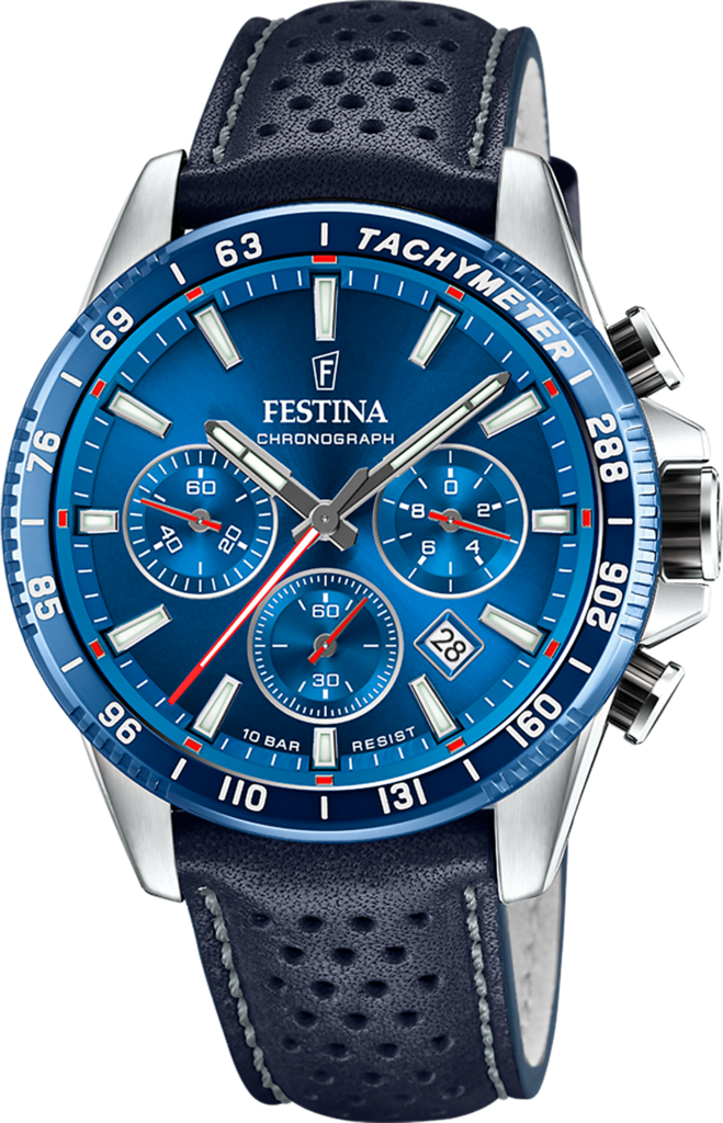 Наручные часы мужские Festina F20561/3 Timeless Chronograph со стальным корпусом WR 100 м и синим циферблатом Наручные часы мужские Festina F20561/3 Timeless Chronograph со стальным корпусом WR 100 м и синим циферблатом