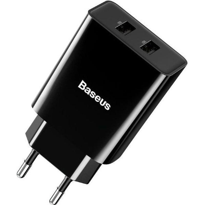 Устройство cетевое зарядное Baseus CCFS-R01 Speed Mini 2USB 2,1A Black