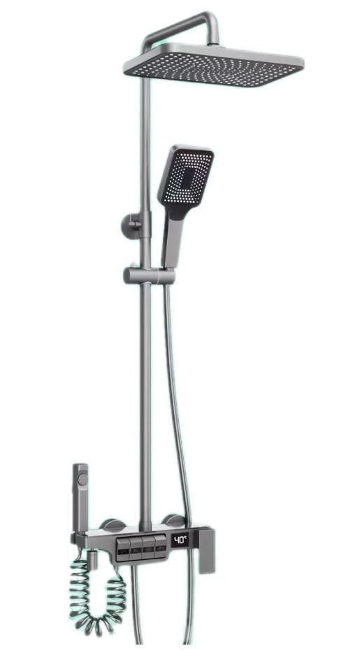 Душова колона Platinum 1634 з індикатором температури Графітовий (PLTM-SP000037809)