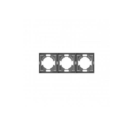 Рамка Videx Nota 3 поста горизонтальная (VF-NT-FR3H-GR)