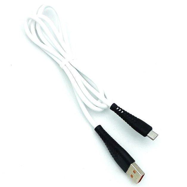 Кабель для заряджання та передачі даних Denmen D19V USB to Micro USB 1 м Білий (209-00117)