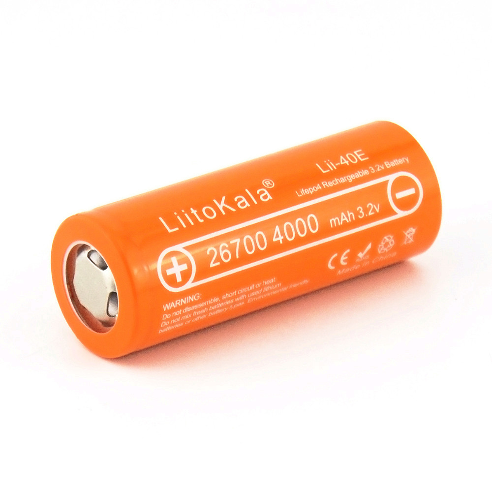 Аккумулятор LiitoKala Lii-40E 3,2V 26700 4000mAh общего назначения (2208910160)