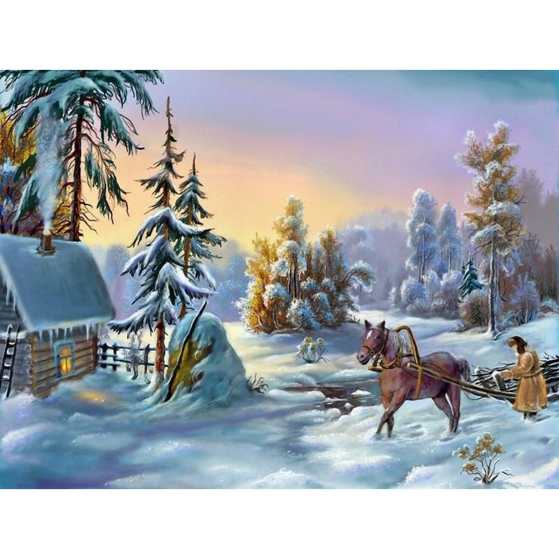 Алмазная мозаика Морозное утро 60х40 см (DM.379)