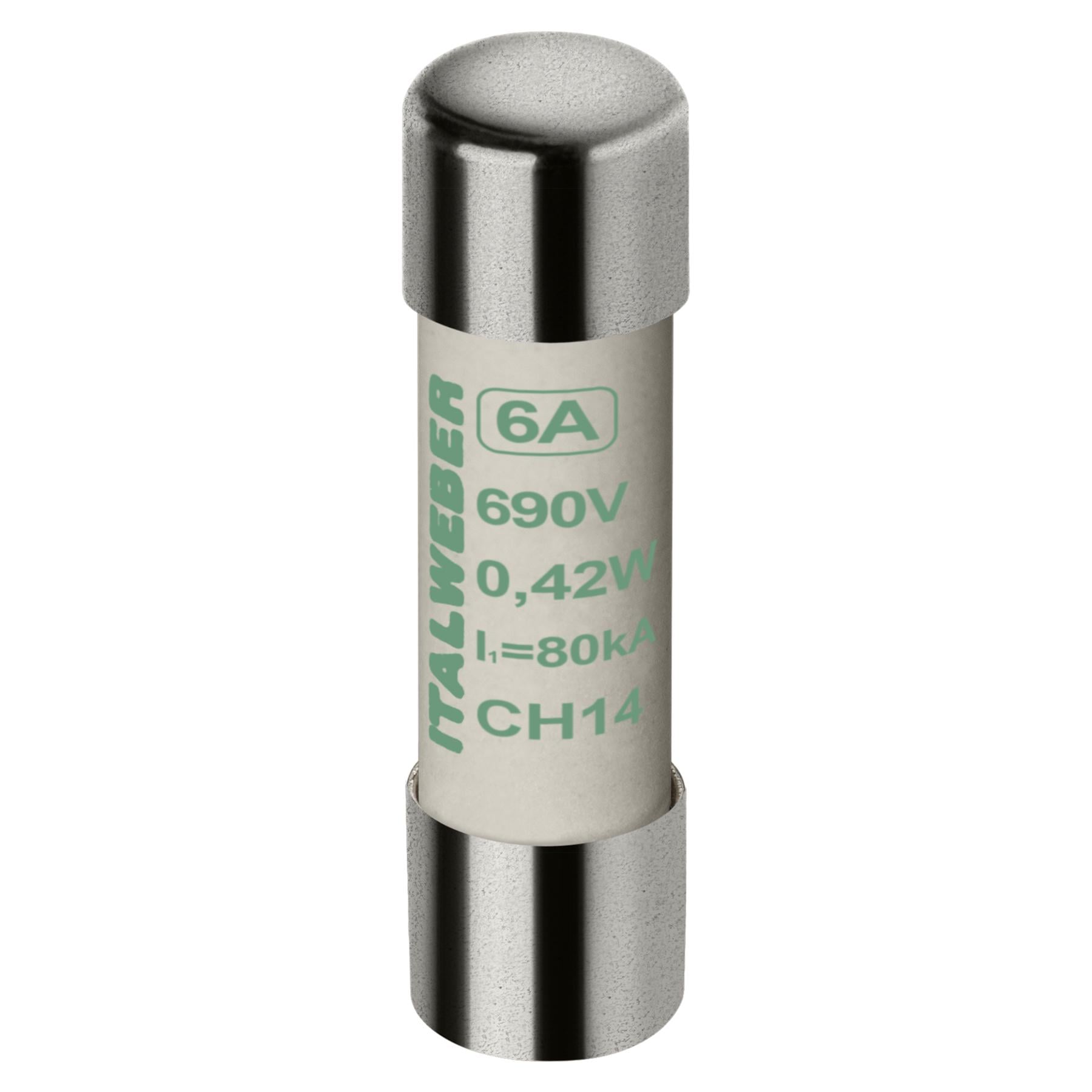 Предохранитель Italweber 14х51 6А аМ CH14 690 В (1432006)
