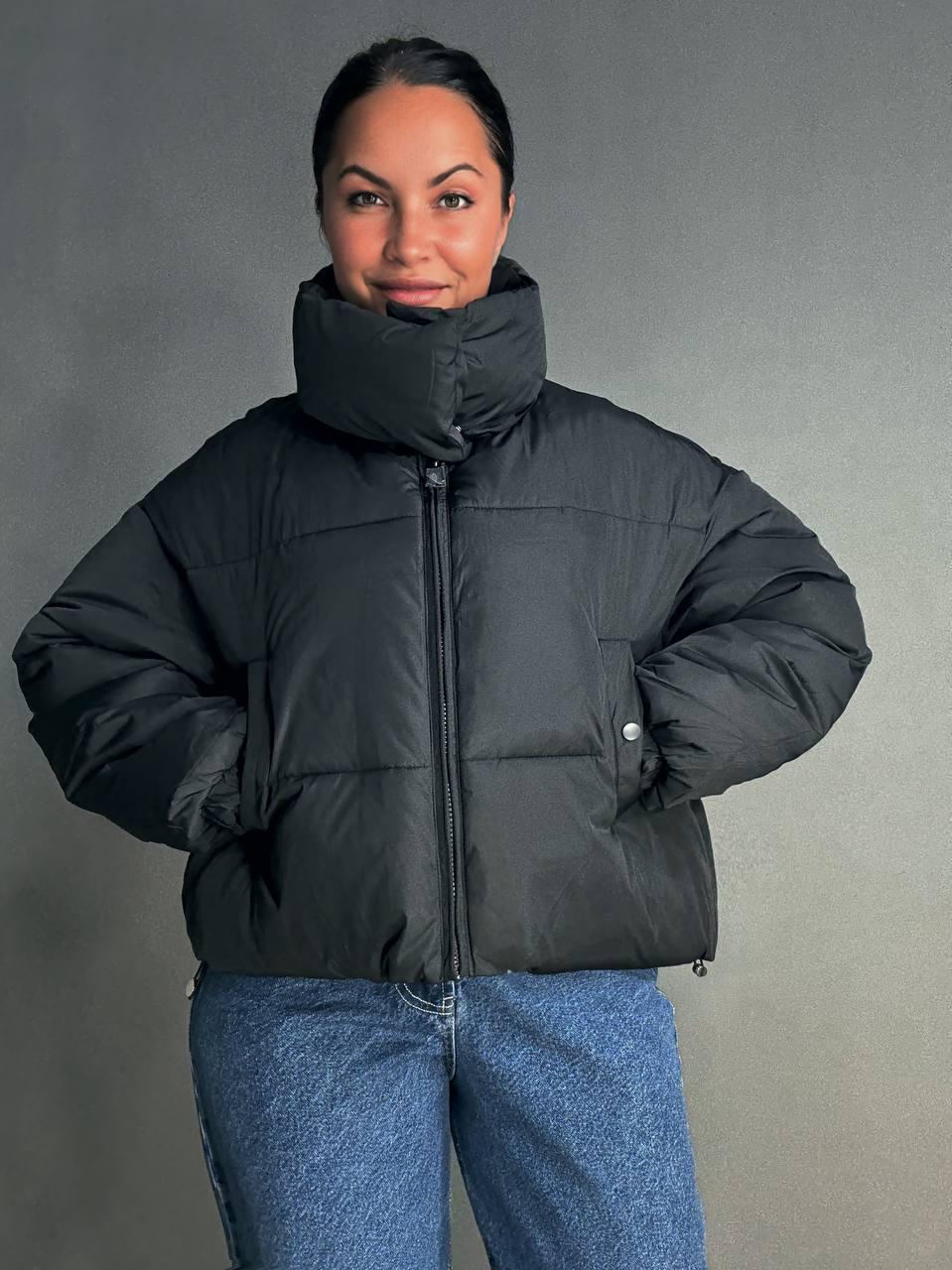 Куртка женская LADY YEP 10043 короткая на молнии с воротником р. 44 Черный (4826) - фото 8 Куртка женская LADY YEP 10043 короткая на молнии с воротником р. 44 Черный (4826) - фото 8