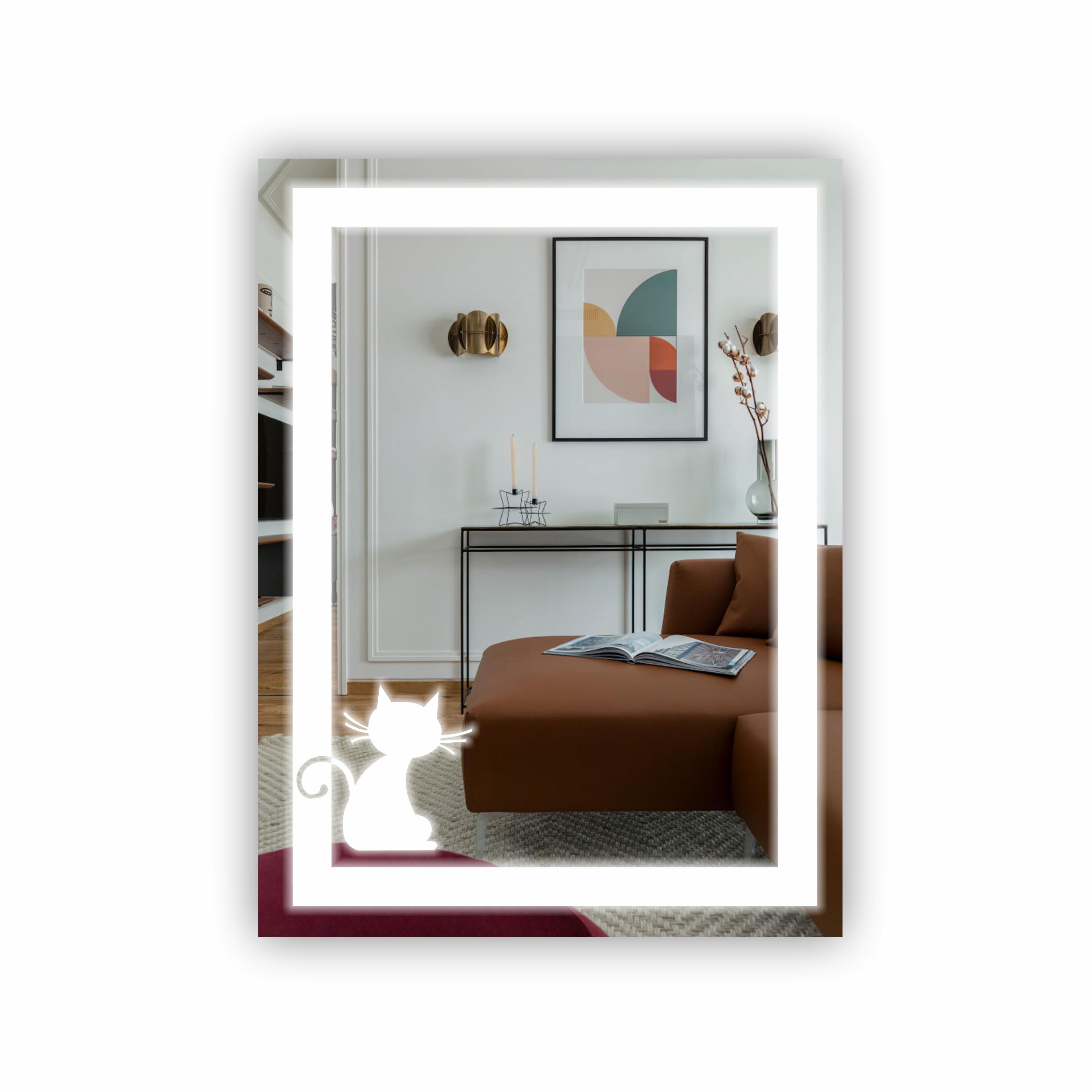 Зеркало с LED подсветкой 600х800 мм (R-076)