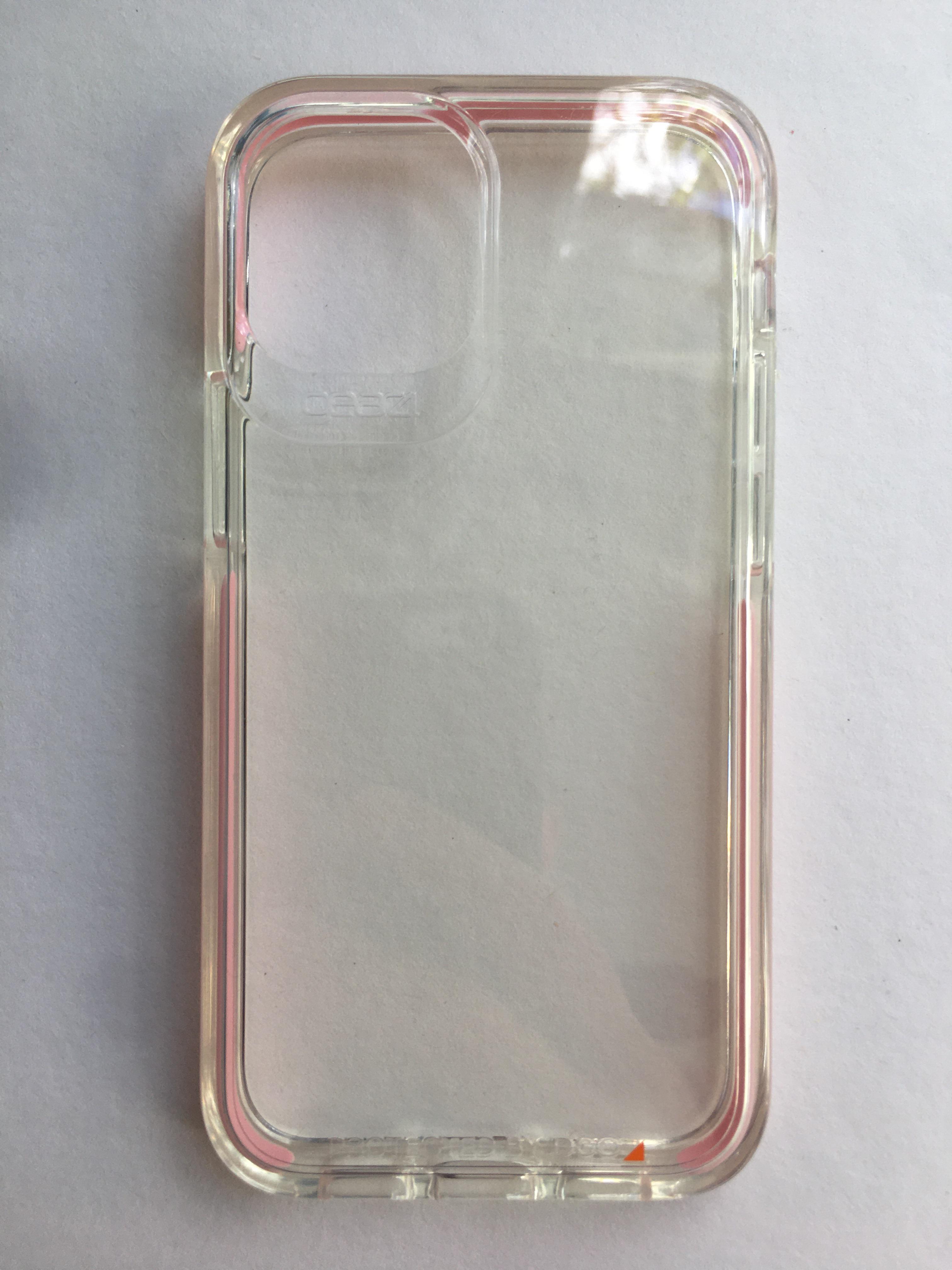 Противоударный прозрачный чехол Gear4 Piccadilly D3O для Iphone 12/12 Pro (6.1") Pink + Transparent - фото 9