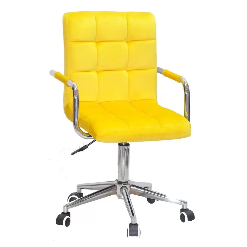 Стул TOWER ARM OFFICE CROSS бархат Желтый (114159)