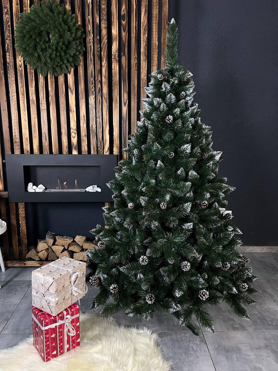 Штучна ялинка засніжена Елітна з шишками 1,7 м Зелений (YNK08168) - фото 1 Штучна ялинка засніжена Елітна з шишками 1,7 м Зелений (YNK08168) - фото 1