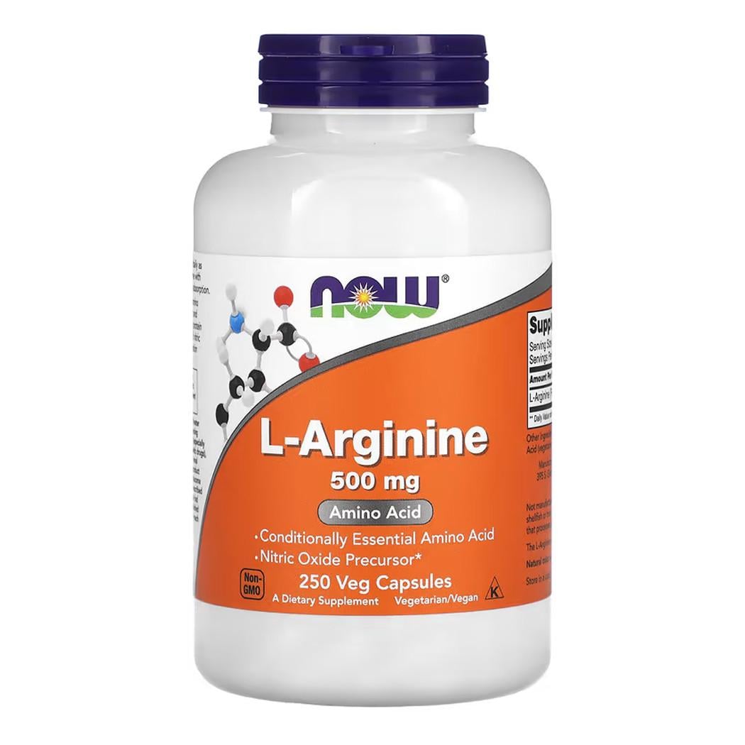 Аргинин NOW L-Arginine 500 мг 250 капс. (00197-01)