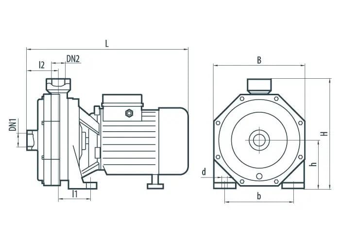 Насос відцентровий поверхневий NPO 2CPM 60 (14103650) - фото 2 Насос відцентровий поверхневий NPO 2CPM 60 (14103650) - фото 2