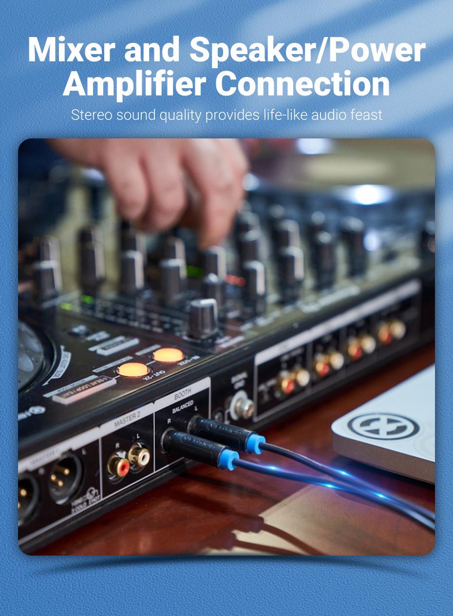 Кабель Vention 2x 6.5 мм Jack-6.5 мм Jack HiFi стерео 6.35 мм TS на TRS L/R Канали 3 м Чорний (BATBI) - фото 3 Кабель Vention 2x 6.5 мм Jack-6.5 мм Jack HiFi стерео 6.35 мм TS на TRS L/R Канали 3 м Чорний (BATBI) - фото 3