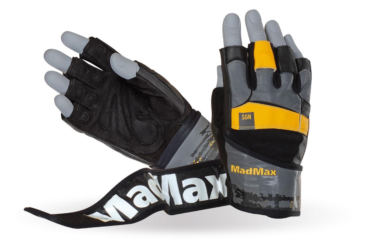 Рукавички для фітнесу MadMax MFG-880 Signature XL Black/Grey/Yellow