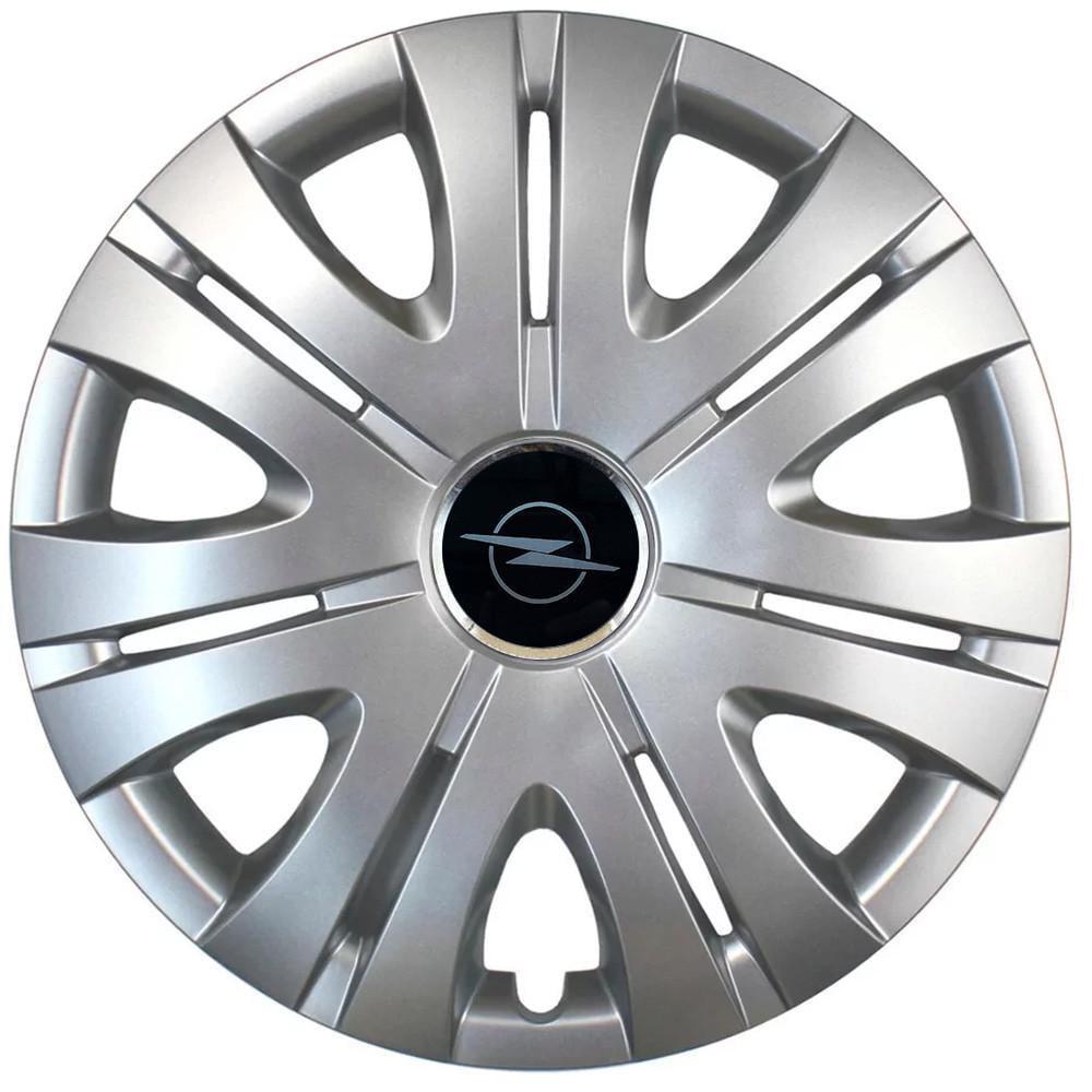Колпаки SJS R16 с логотипом Opel NEW 408 4 шт. Серебристый (2789081135)