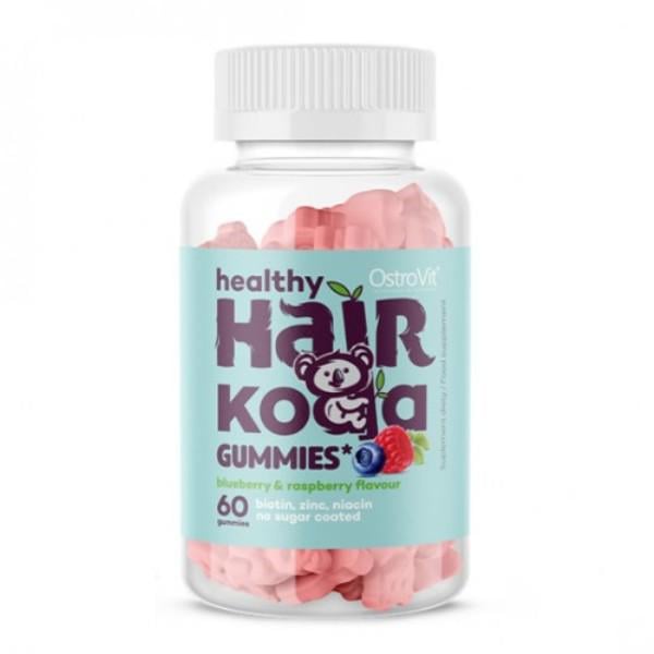 Витаминно-минеральный комплекс для спорта OstroVit Healthy Hair Koala 60 Gummies Blueberry Raspberry