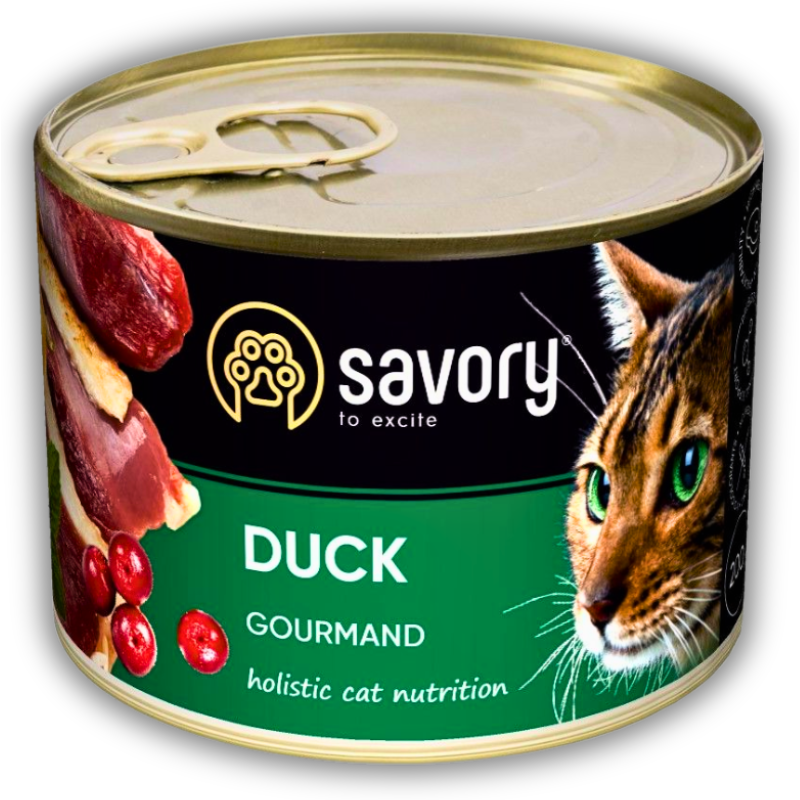 Корм влажный для привередливых кошек Savory с уткой 200 г х 6 шт. (P30617) - фото 1