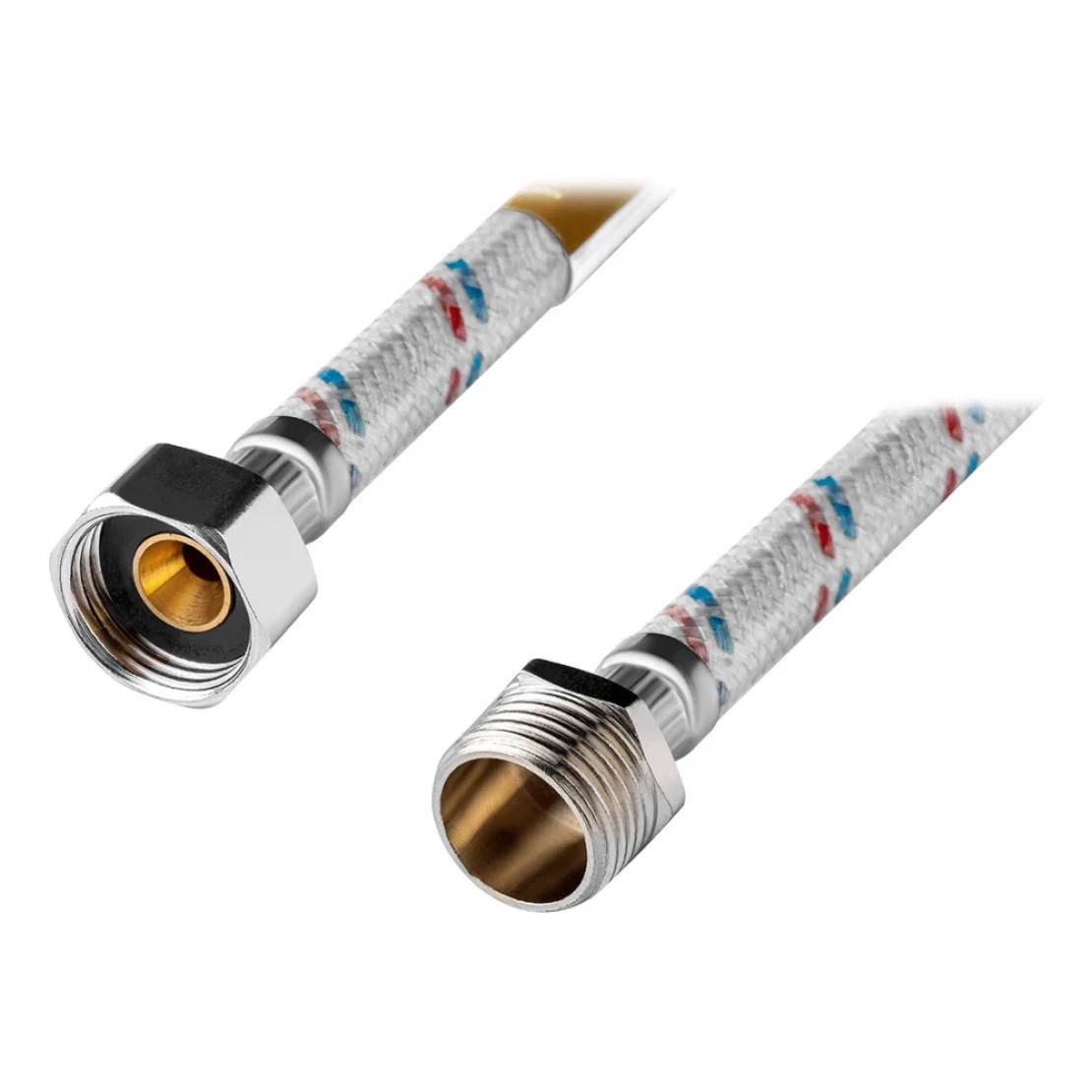 Подводка для подключения воды Kroner KRM гибкая в нейлоновой оплетке покрытой ПВХ 1/2" ВЗ 120 см (CV023674) - фото 2 Подводка для подключения воды Kroner KRM гибкая в нейлоновой оплетке покрытой ПВХ 1/2" ВЗ 120 см (CV023674) - фото 2