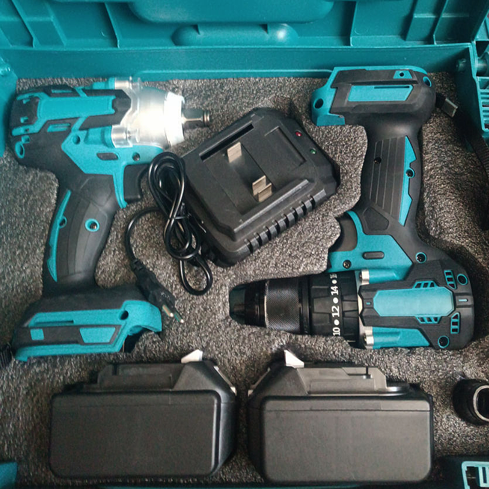 Набор гайковерт и шуруповерт аккумуляторный 2в1 2 акб с кейсом (92922) - фото 4 Набор гайковерт и шуруповерт аккумуляторный 2в1 2 акб с кейсом (92922) - фото 4