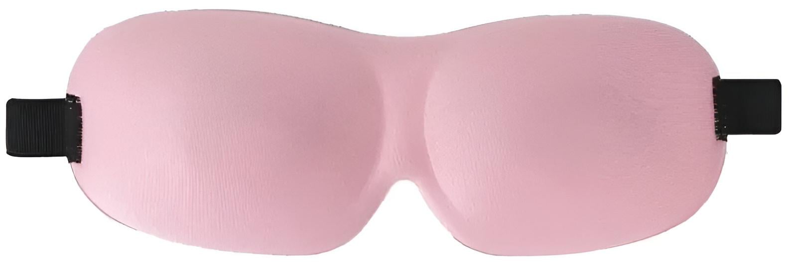 Маска для сну 3D Kayfovo AMD-40 дихаюча з ефектом пам'яті для медитації та беруші в подарунок Рожевий (29221)