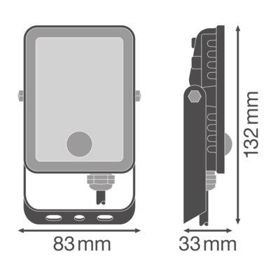 Прожектор Ledvance c датчиком движения 10 W 750 lm 3000K 33x83x132 мм IP65 Теплый белый (4058075768178) - фото 4