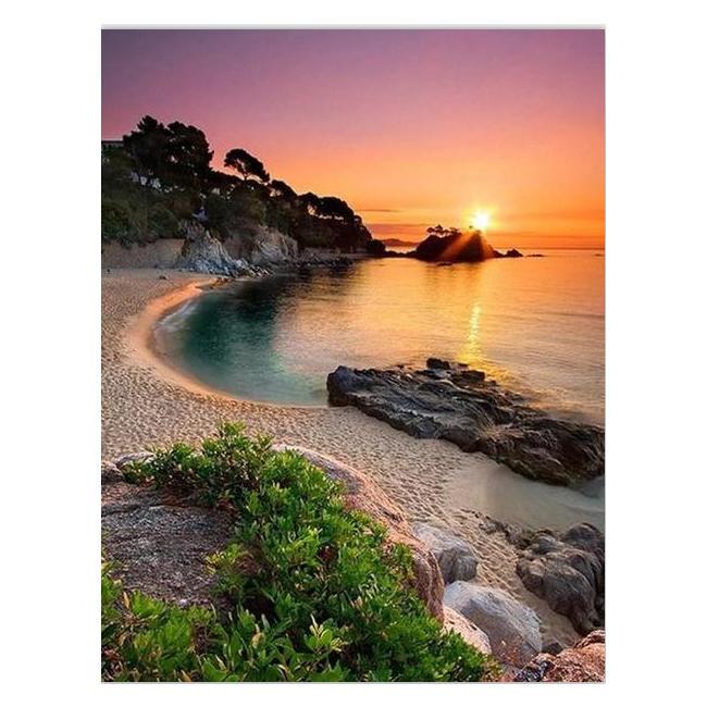 Алмазна вишивка мозаїка Diy Узбережжя 2 30х40 см DZDP068