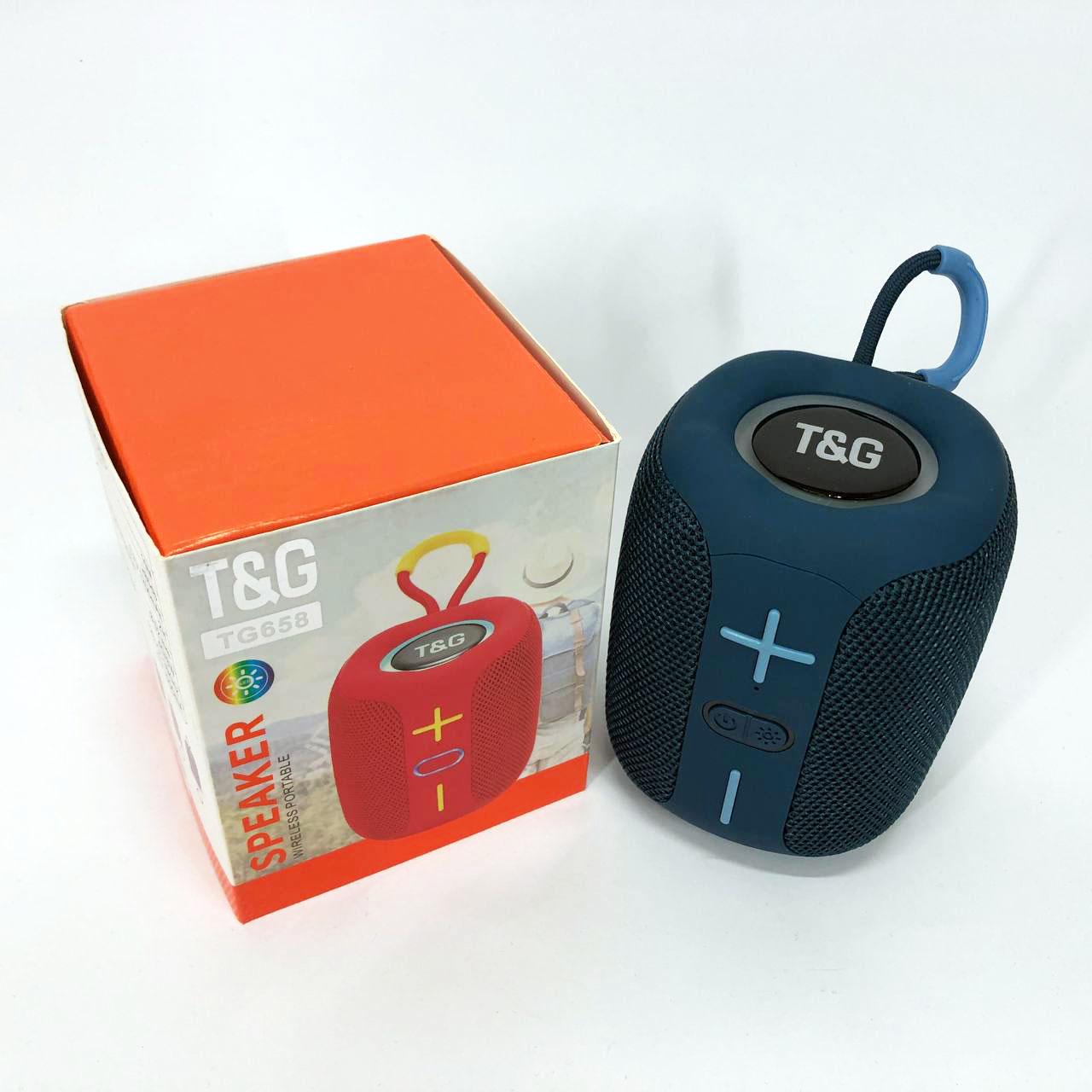 Колонка портативна з RGB підсвічуванням/акумуляторна TG658 8W Синій - фото 9