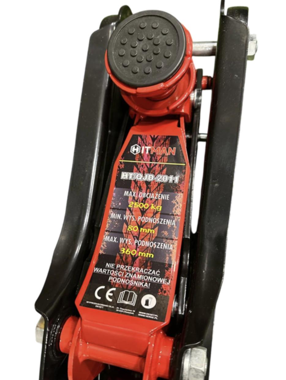 Домкрат підкатний гідравлічний Hitman Polska HM-25 2,5 т висота підйому 80-360 мм Red - фото 2 Домкрат підкатний гідравлічний Hitman Polska HM-25 2,5 т висота підйому 80-360 мм Red - фото 2