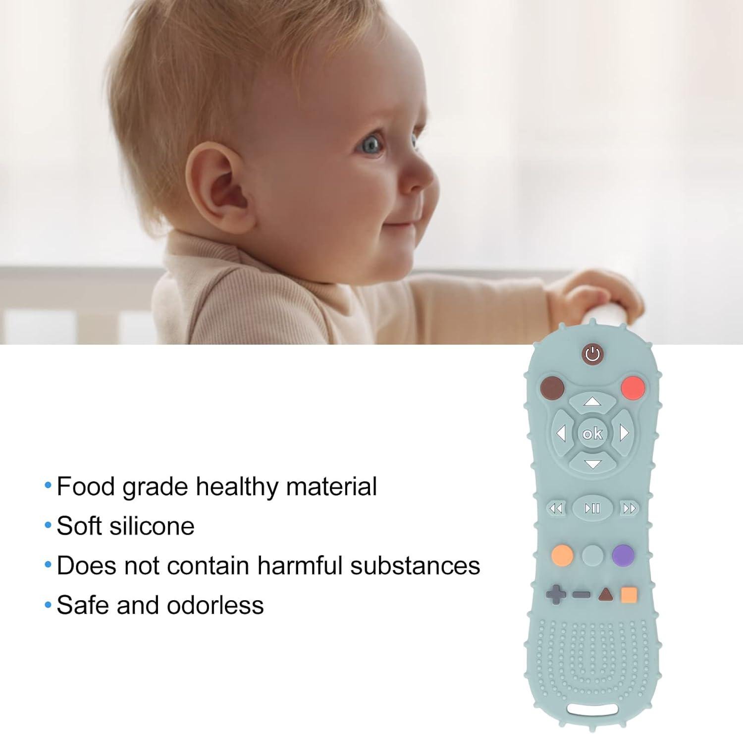 Гризунець дитячий силіконовий Пульт Зелений - фото 9 Гризунець дитячий силіконовий Пульт Зелений - фото 9