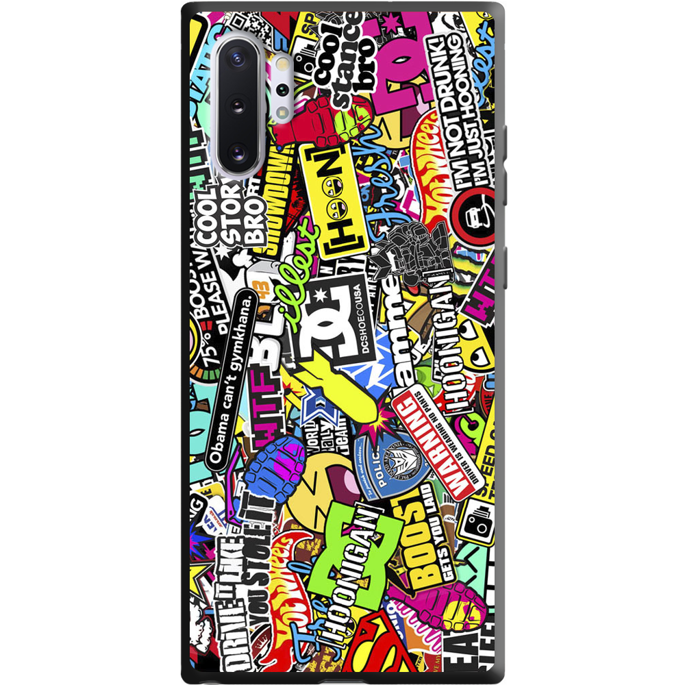 Чохол Boxface Samsung N975 Galaxy Note 10 Plus Multicolored Inscriptions Чорний силікон (37686-up880-38700)