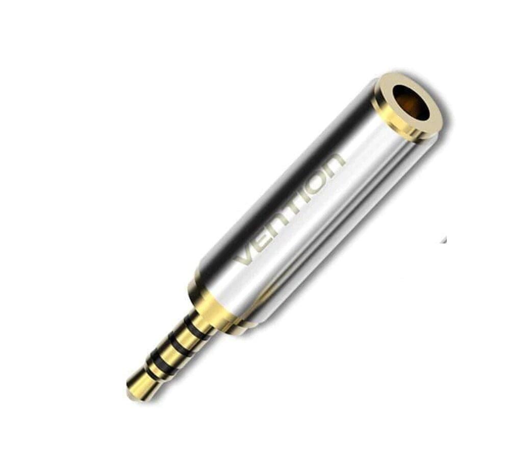 Переходник Vention VAB-S02 металлический корпус 2,5 мм на 3,5 мм Серебреный (621060)