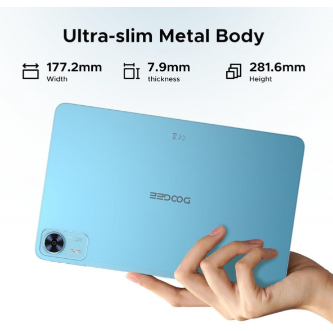 Планшет Doogee T36 12"90Hz FHD+ 8 GB 256 GB T620 8800 mAh 13+8 Мп LTE Blue (T36_BL) - фото 5