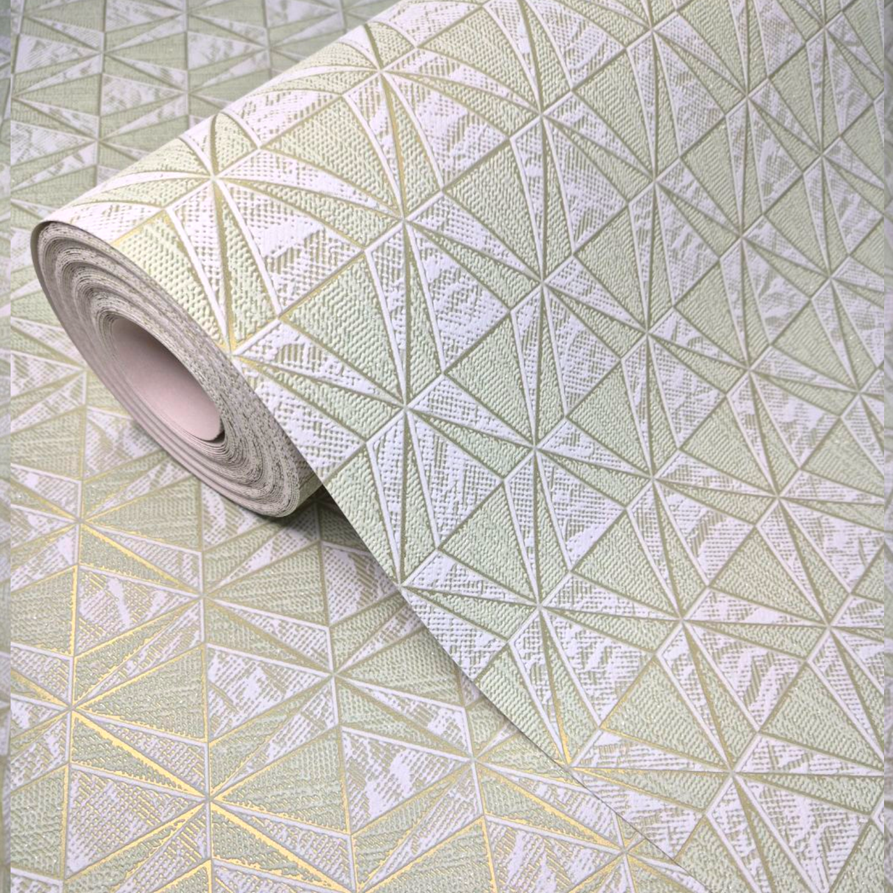 Обои виниловые Славянские обои 5796-04 для спальни/гостиной/коридора/детской комнаты 15x0,53 м Салатовый (2513364736)