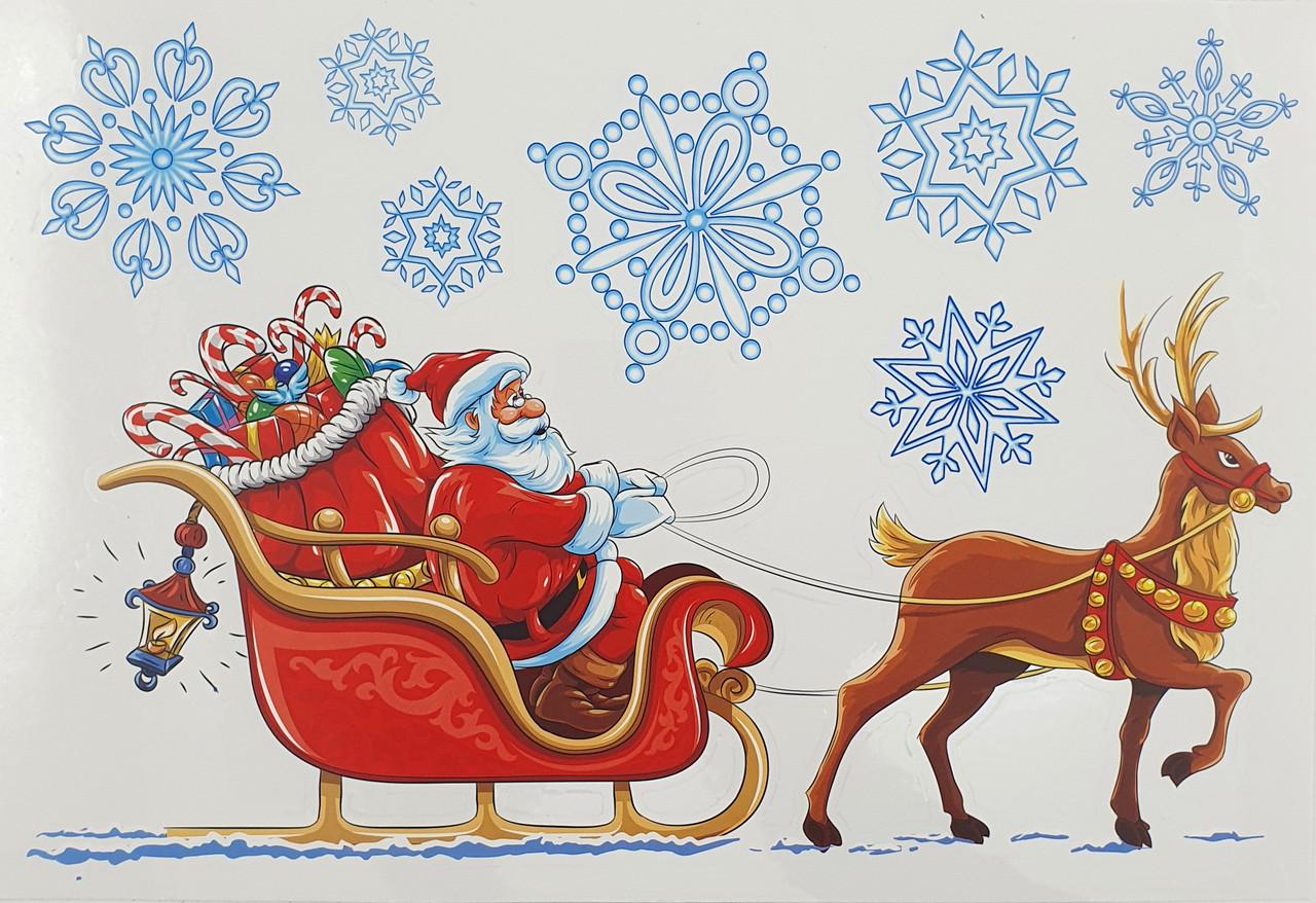 Набір новорічних наклейок Melinera 4в1 4 аркуша 22,5х33 см (1254624061) - фото 4