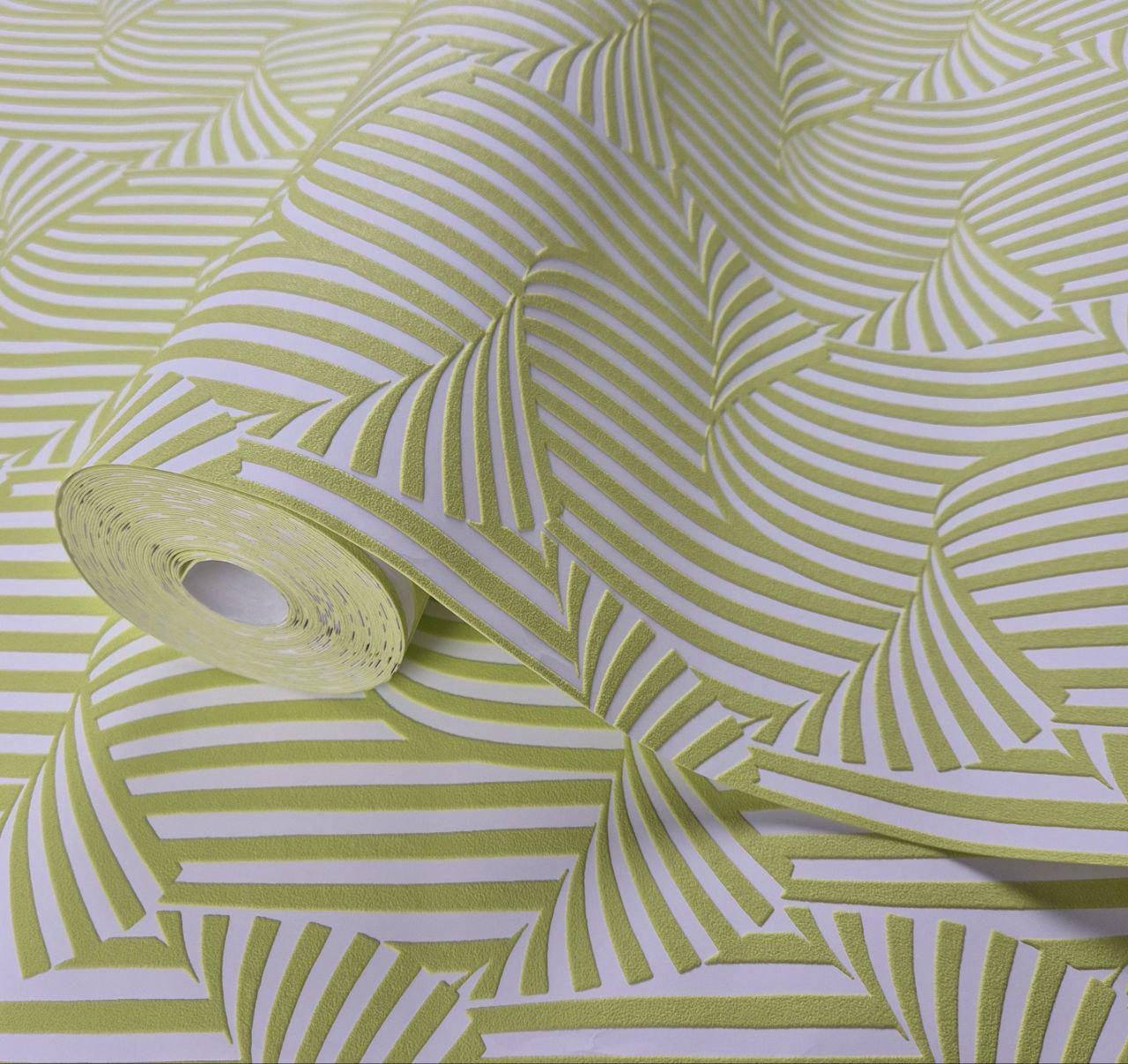 Обои виниловые Marburg 57252 на флизелине 0,53х10,05 г Салатовый