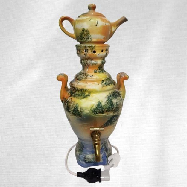 Электросамовар керамический с ручной росписью 3,5 л (25744271)