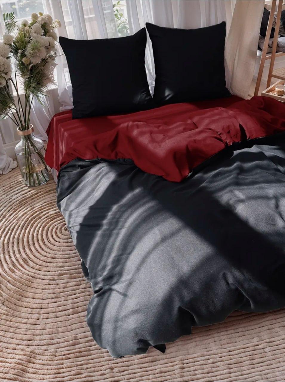 Постільна білизна гіпоалергенна Євро 200х220 наволочка 50х70 2шт Чорно червоний (П4К-Post-ukr-0014-03) - фото 7 Постільна білизна гіпоалергенна Євро 200х220 наволочка 50х70 2шт Чорно червоний (П4К-Post-ukr-0014-03) - фото 7