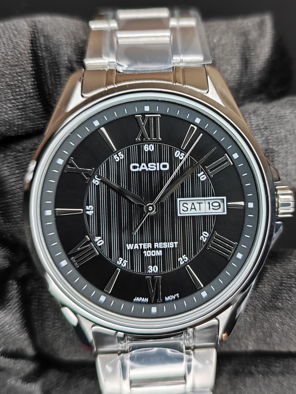 Наручные часы мужские Casio MTP-1384D-1A Timeless Collection со стальным корпусом/водозащитой 100 м Черный (2738137933)