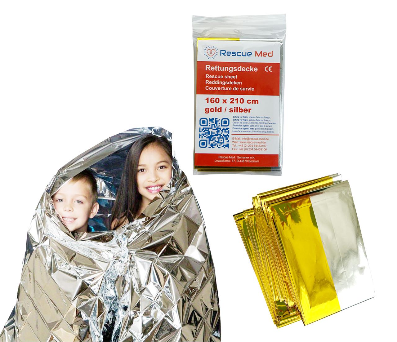 Спасательное изотермическое одеяло Rescue Med 160х210 см (2428127522) - фото 4 Спасательное изотермическое одеяло Rescue Med 160х210 см (2428127522) - фото 4