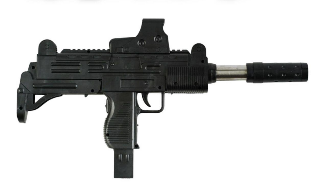 Автомат с лазерным прицелом/стреляет пульками/в упаковке (142030)